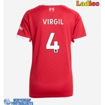 Liverpool Virgil van Dijk #4 Replica Home Shirt Ladies 2025-26 Short Sleeve